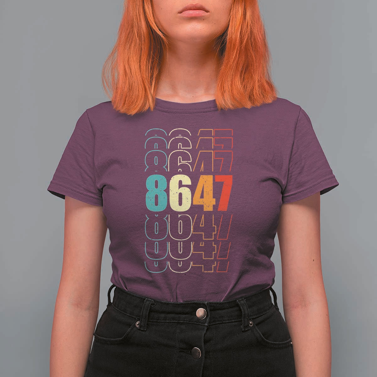 Retro Vintage 8647 T Shirt For Women Subtle Anti FDT