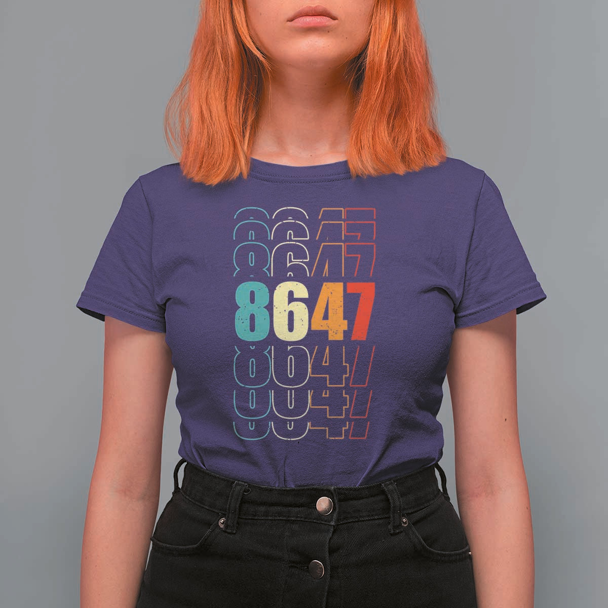 Retro Vintage 8647 T Shirt For Women Subtle Anti FDT