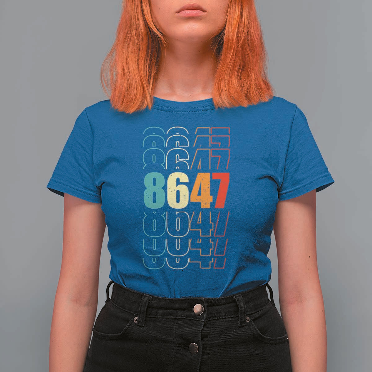 Retro Vintage 8647 T Shirt For Women Subtle Anti FDT