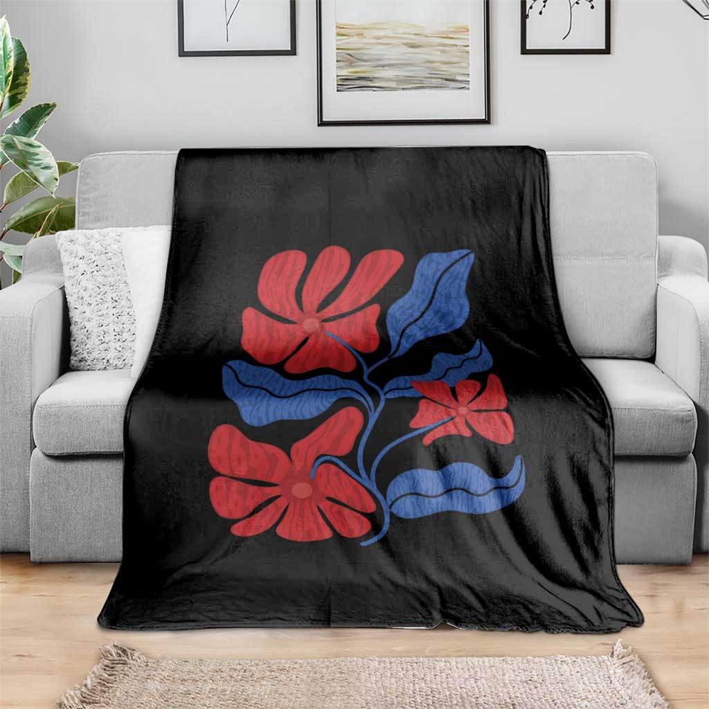 86 47 Boho Floral Matisse Throw Blanket No Kings Oligarchy FDT Political Protest