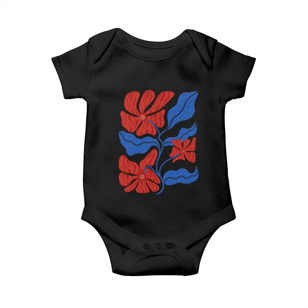 86 47 Boho Floral Matisse Baby Onesie No Kings Oligarchy FDT Political Protest