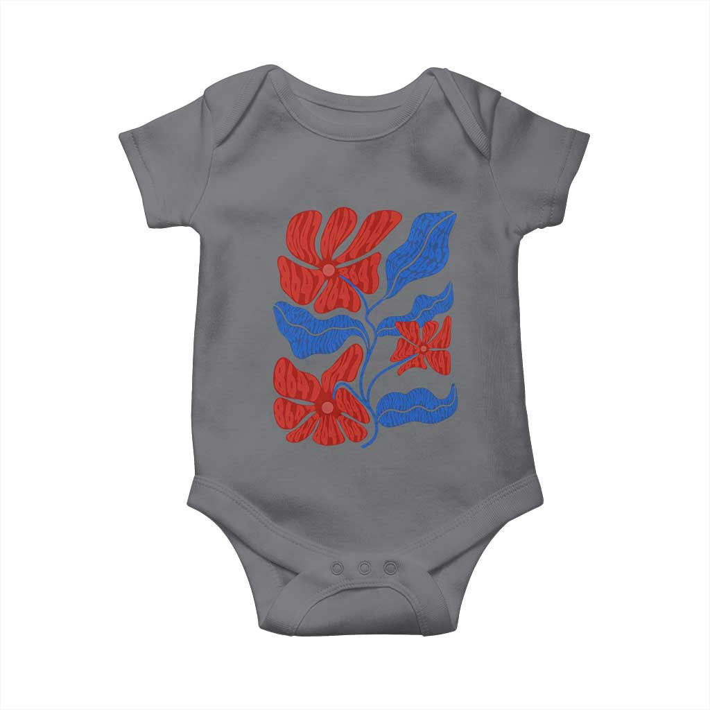 86 47 Boho Floral Matisse Baby Onesie No Kings Oligarchy FDT Political Protest