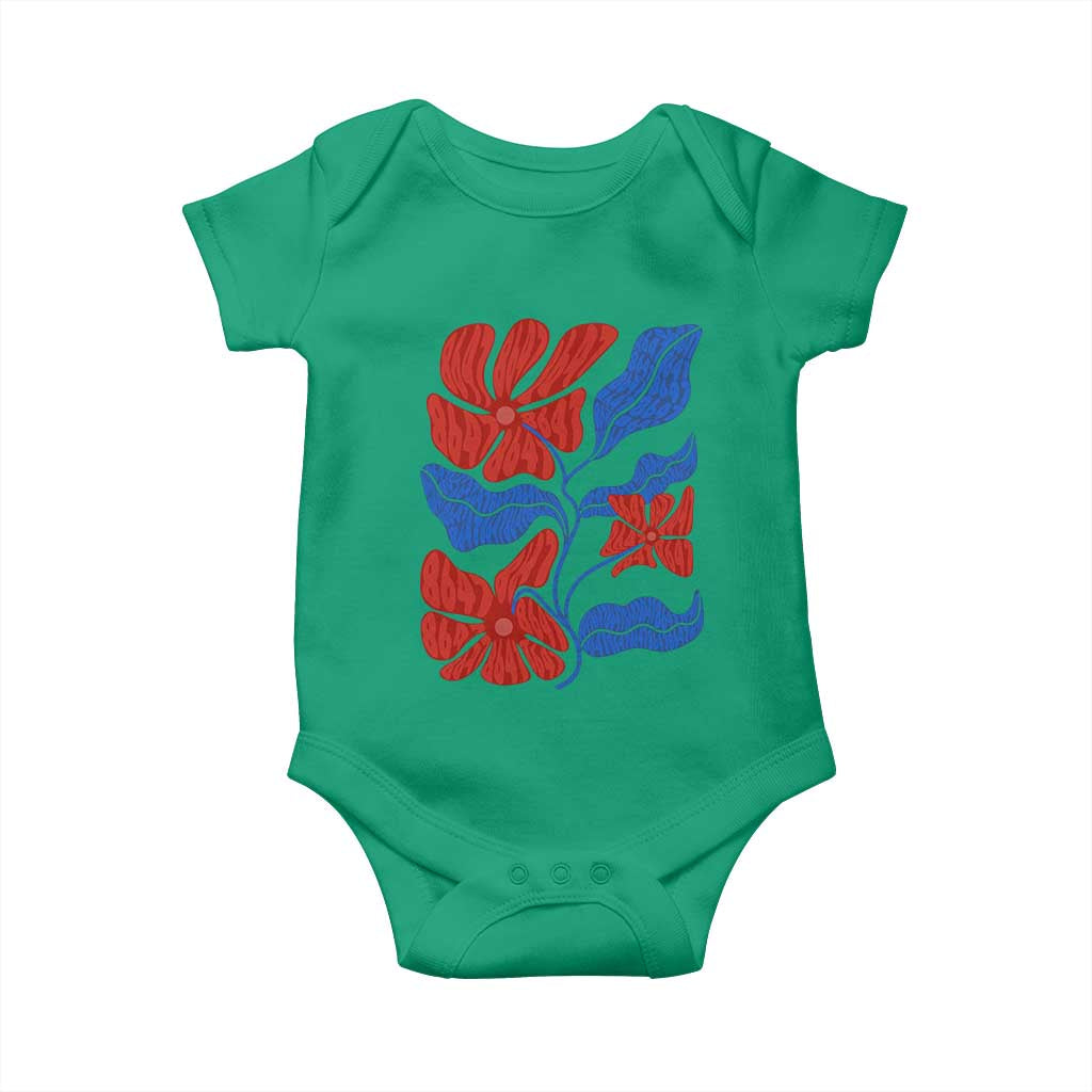 86 47 Boho Floral Matisse Baby Onesie No Kings Oligarchy FDT Political Protest