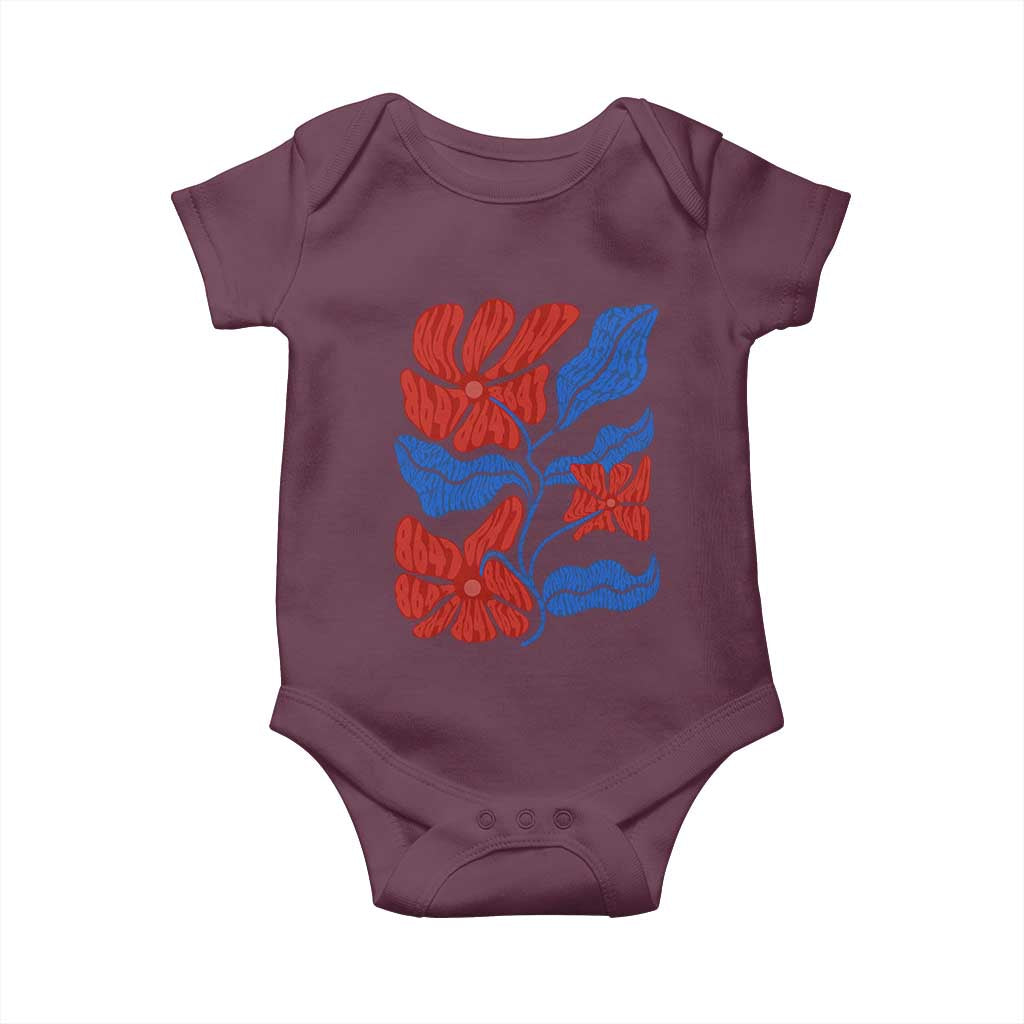 86 47 Boho Floral Matisse Baby Onesie No Kings Oligarchy FDT Political Protest