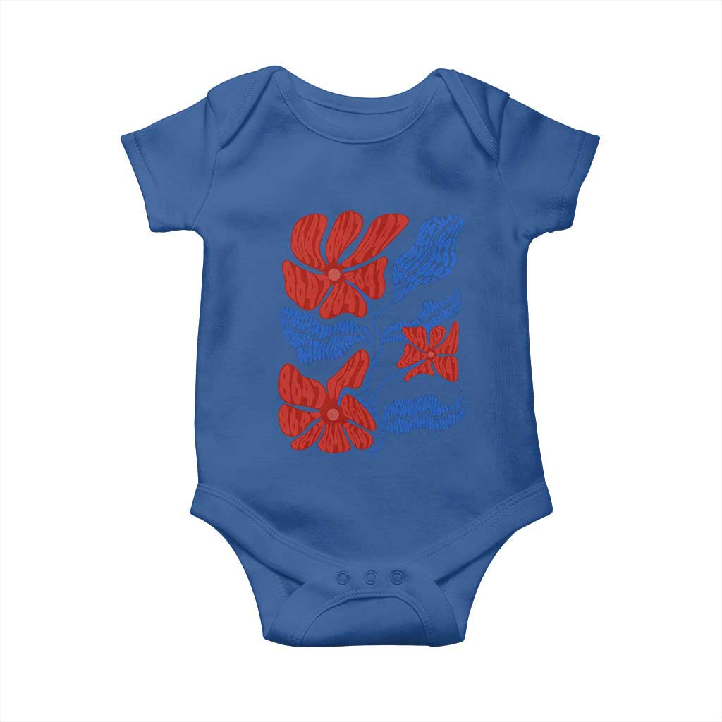 86 47 Boho Floral Matisse Baby Onesie No Kings Oligarchy FDT Political Protest