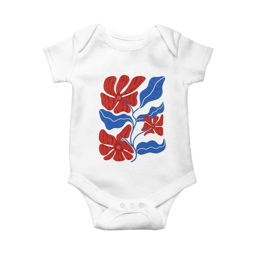 86 47 Boho Floral Matisse Baby Onesie No Kings Oligarchy FDT Political Protest