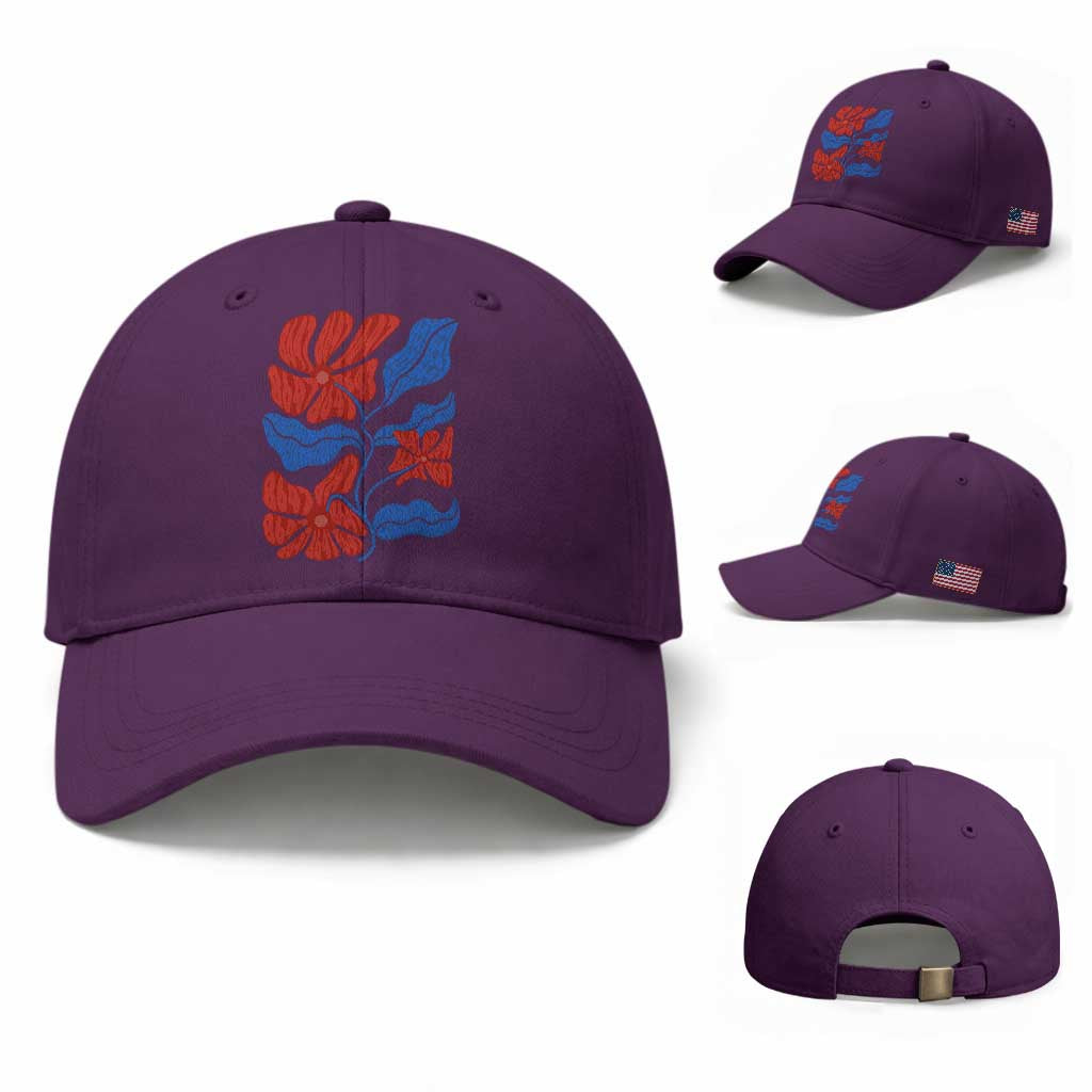 86 47 Boho Floral Matisse Baseball Cap No Kings Oligarchy FDT Political Protest