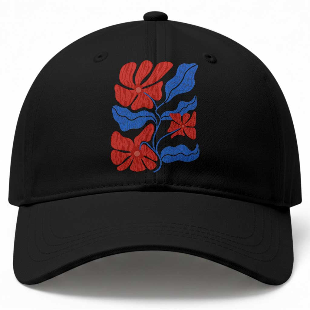86 47 Boho Floral Matisse Baseball Cap No Kings Oligarchy FDT Political Protest