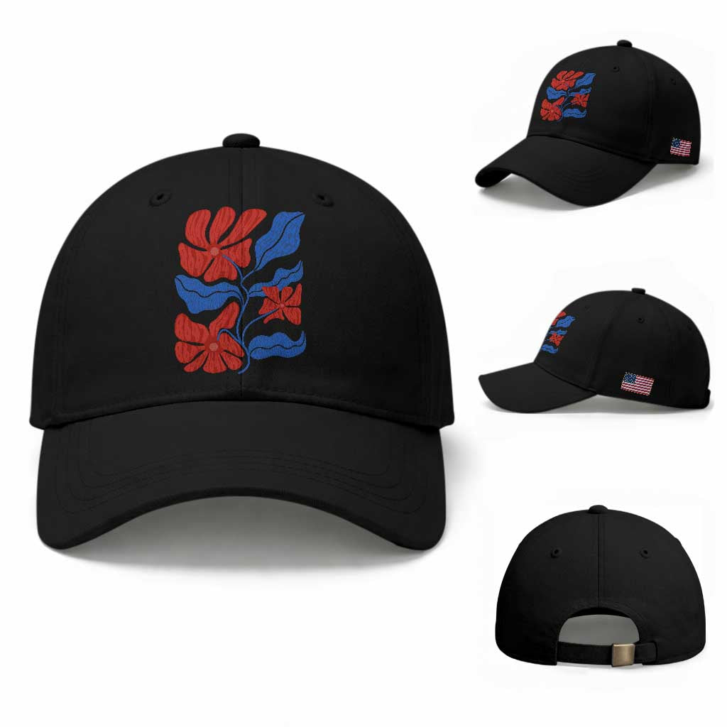 86 47 Boho Floral Matisse Baseball Cap No Kings Oligarchy FDT Political Protest
