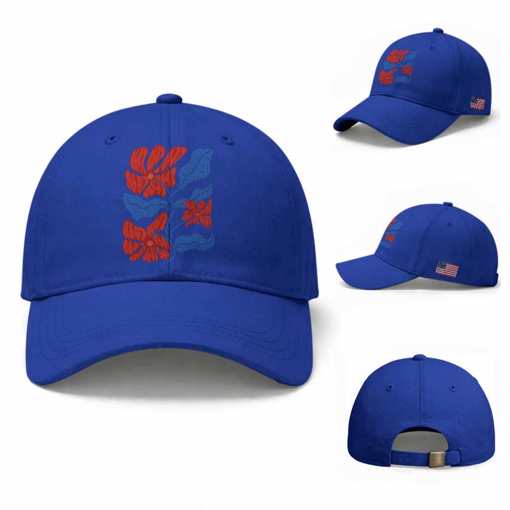 86 47 Boho Floral Matisse Baseball Cap No Kings Oligarchy FDT Political Protest