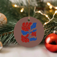 86 47 Boho Floral Matisse Ceramic Ornament No Kings Oligarchy FDT Political Protest