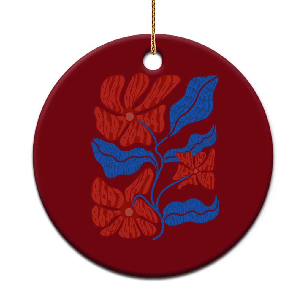 86 47 Boho Floral Matisse Ceramic Ornament No Kings Oligarchy FDT Political Protest