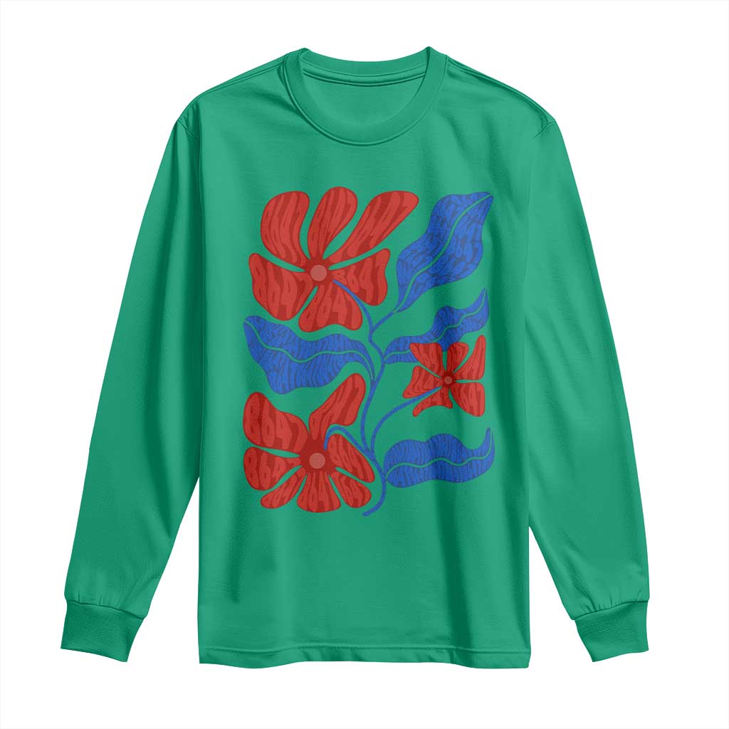 86 47 Boho Floral Matisse Long Sleeve Shirt No Kings Oligarchy FDT Political Protest