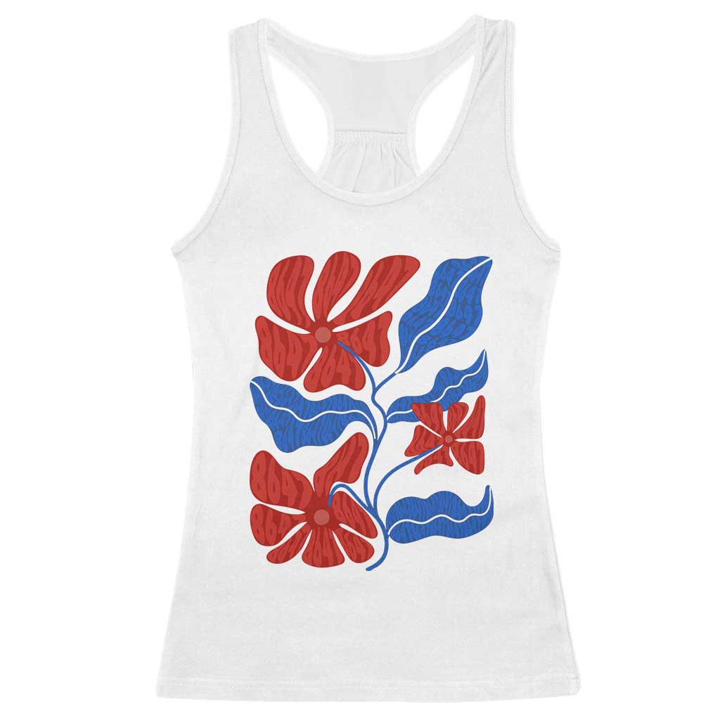 86 47 Boho Floral Matisse Racerback Tank Top No Kings Oligarchy FDT Political Protest
