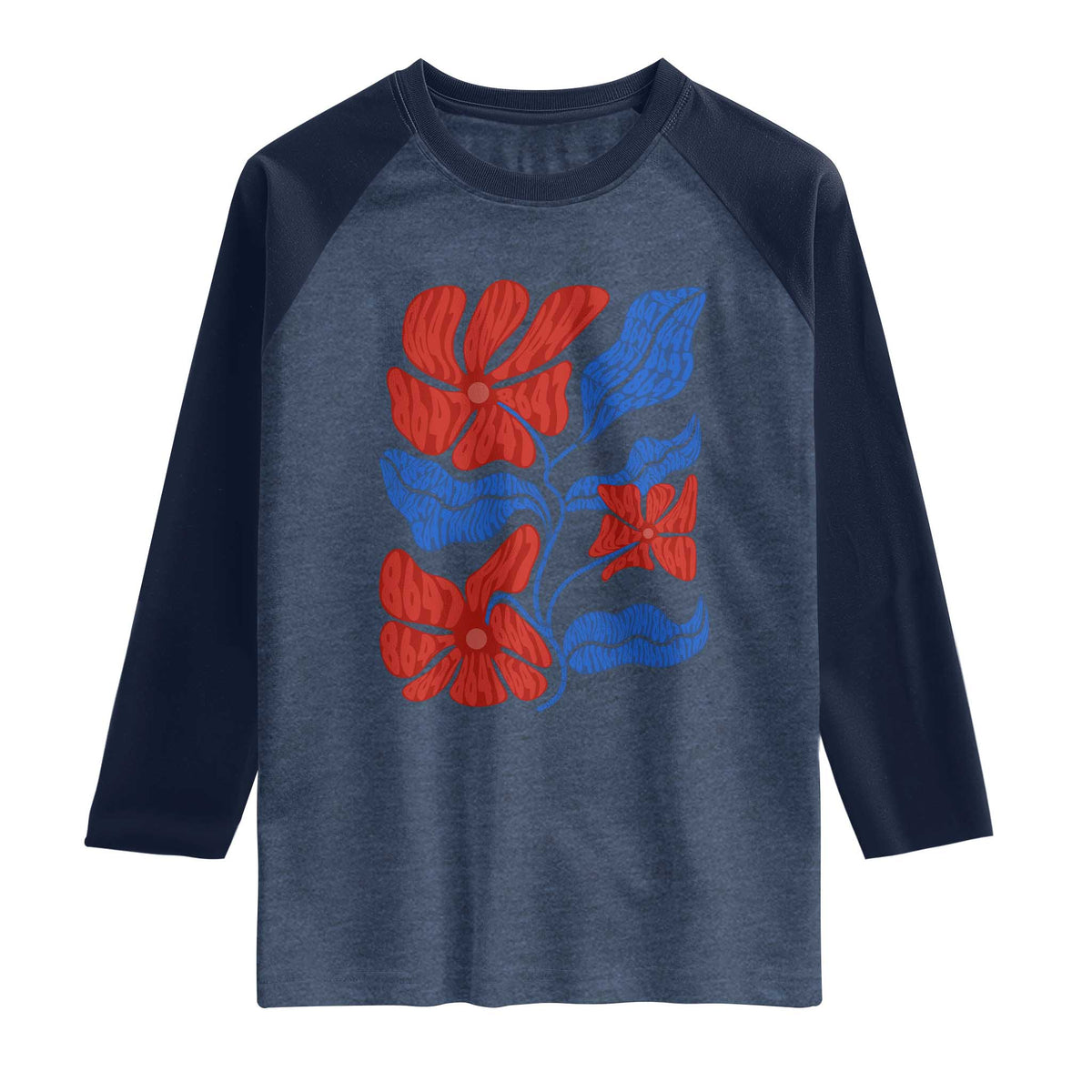 86 47 Boho Floral Matisse Raglan Shirt No Kings Oligarchy FDT Political Protest