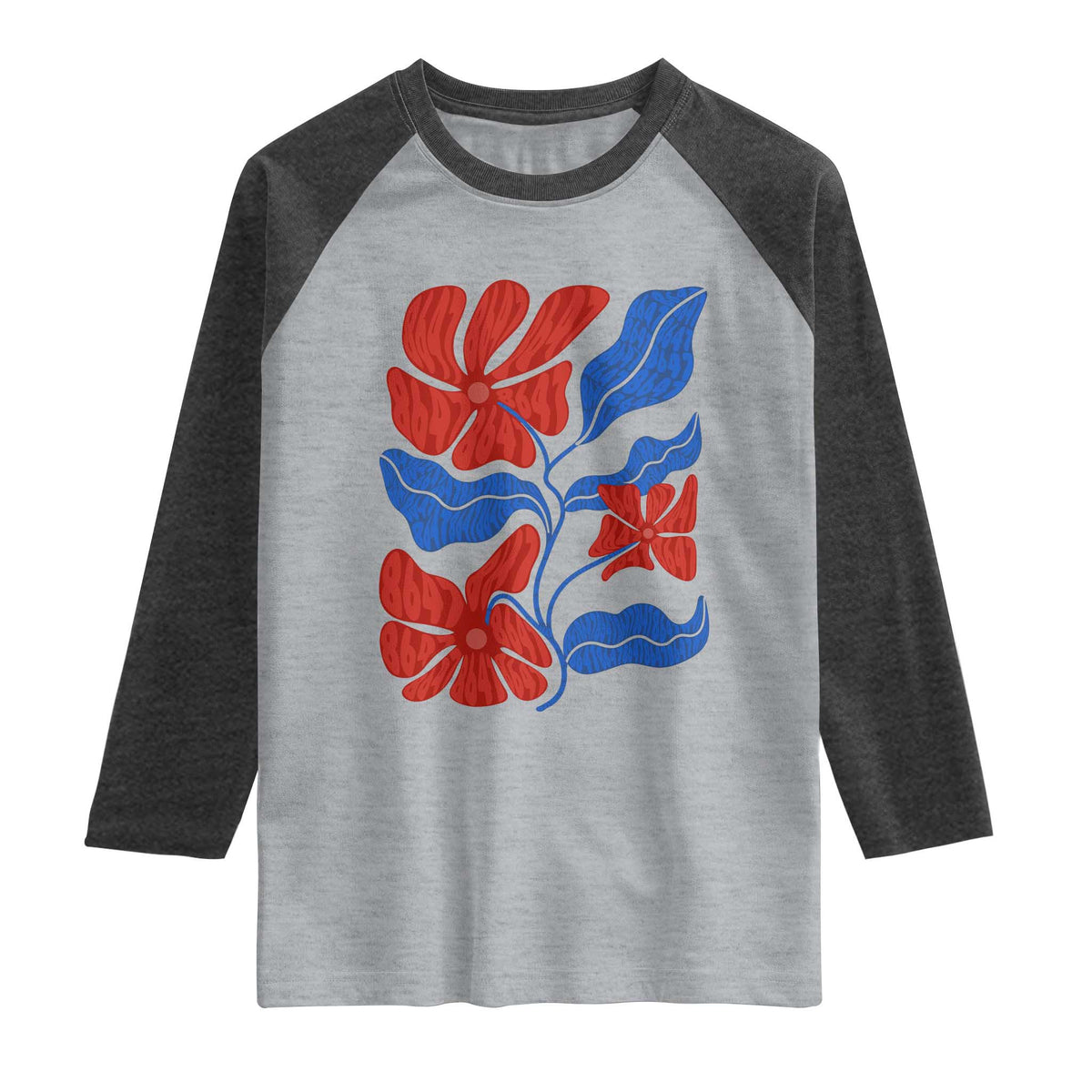86 47 Boho Floral Matisse Raglan Shirt No Kings Oligarchy FDT Political Protest