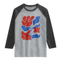 86 47 Boho Floral Matisse Raglan Shirt No Kings Oligarchy FDT Political Protest