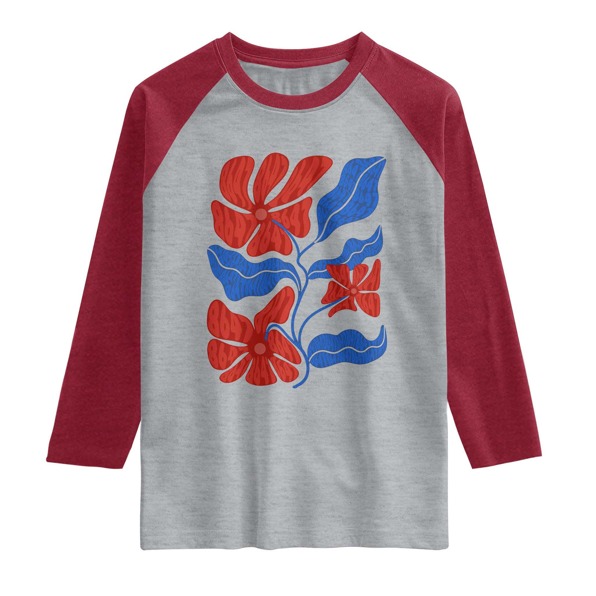 86 47 Boho Floral Matisse Raglan Shirt No Kings Oligarchy FDT Political Protest