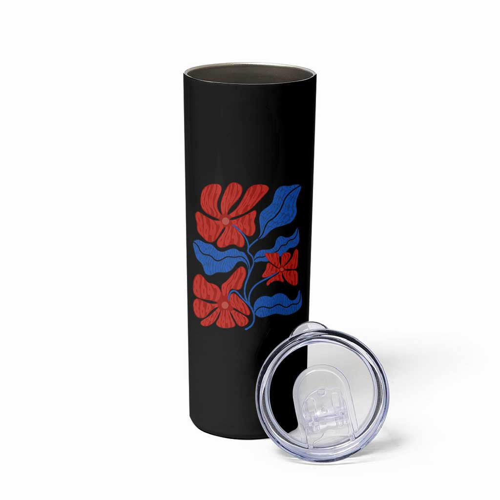 86 47 Boho Floral Matisse Skinny Tumbler No Kings Oligarchy FDT Political Protest