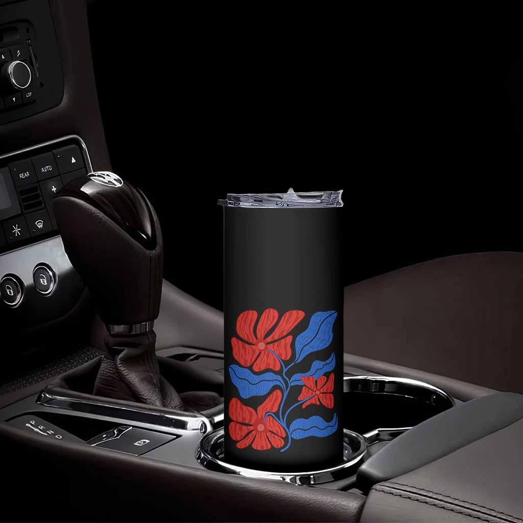86 47 Boho Floral Matisse Skinny Tumbler No Kings Oligarchy FDT Political Protest