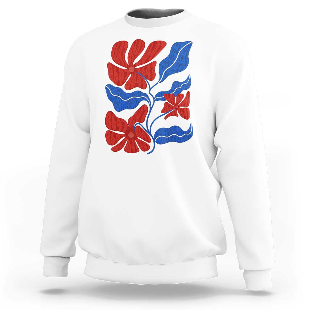 86 47 Boho Floral Matisse Sweatshirt No Kings Oligarchy FDT Political Protest