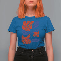 86 47 Boho Floral Matisse T Shirt For Women No Kings Oligarchy FDT Political Protest