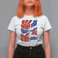 86 47 Boho Floral Matisse T Shirt For Women No Kings Oligarchy FDT Political Protest