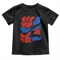 86 47 Boho Floral Matisse Toddler T Shirt No Kings Oligarchy FDT Political Protest