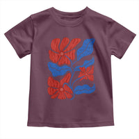 86 47 Boho Floral Matisse Toddler T Shirt No Kings Oligarchy FDT Political Protest