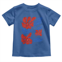 86 47 Boho Floral Matisse Toddler T Shirt No Kings Oligarchy FDT Political Protest
