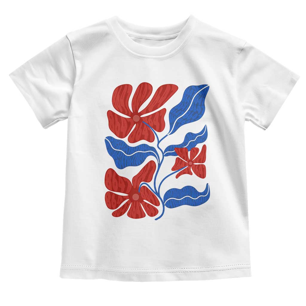 86 47 Boho Floral Matisse Toddler T Shirt No Kings Oligarchy FDT Political Protest