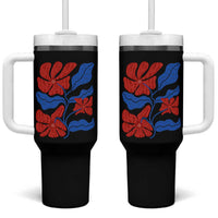 86 47 Boho Floral Matisse Tumbler With Handle No Kings Oligarchy FDT Political Protest