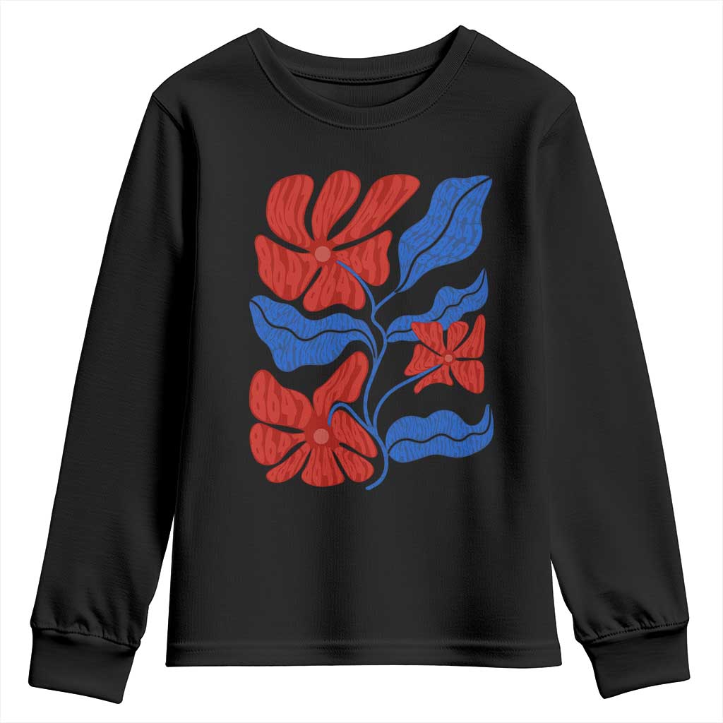 86 47 Boho Floral Matisse Youth Sweatshirt No Kings Oligarchy FDT Political Protest