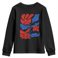 86 47 Boho Floral Matisse Youth Sweatshirt No Kings Oligarchy FDT Political Protest