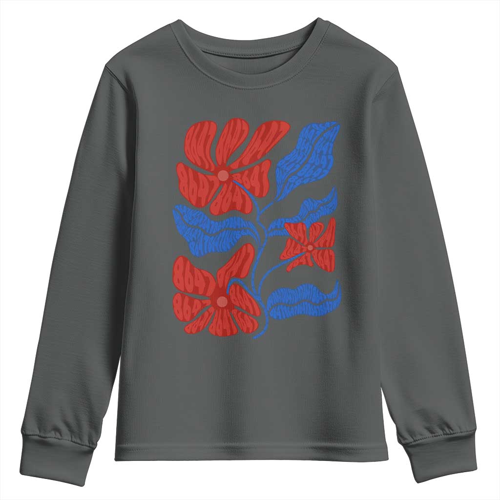 86 47 Boho Floral Matisse Youth Sweatshirt No Kings Oligarchy FDT Political Protest
