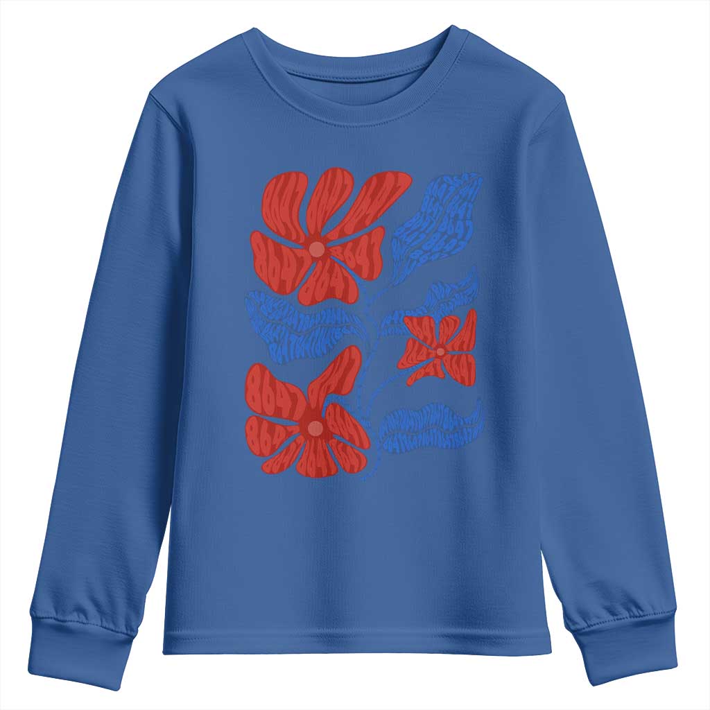 86 47 Boho Floral Matisse Youth Sweatshirt No Kings Oligarchy FDT Political Protest