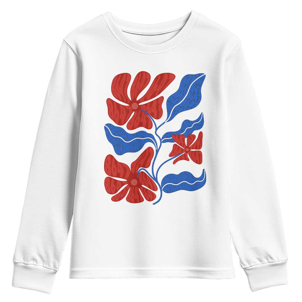 86 47 Boho Floral Matisse Youth Sweatshirt No Kings Oligarchy FDT Political Protest