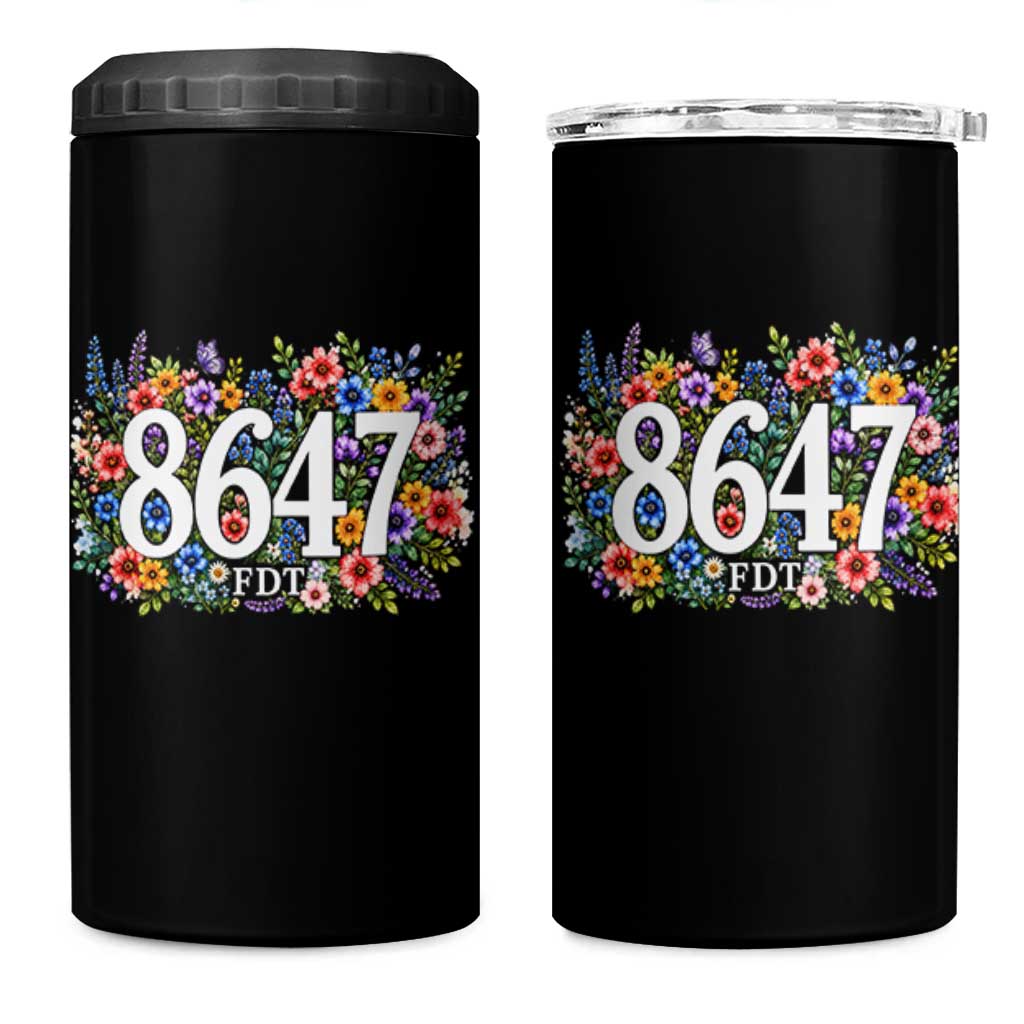 86 47 Floral Boho Style 4 in 1 Can Cooler Tumbler Subtle FDT