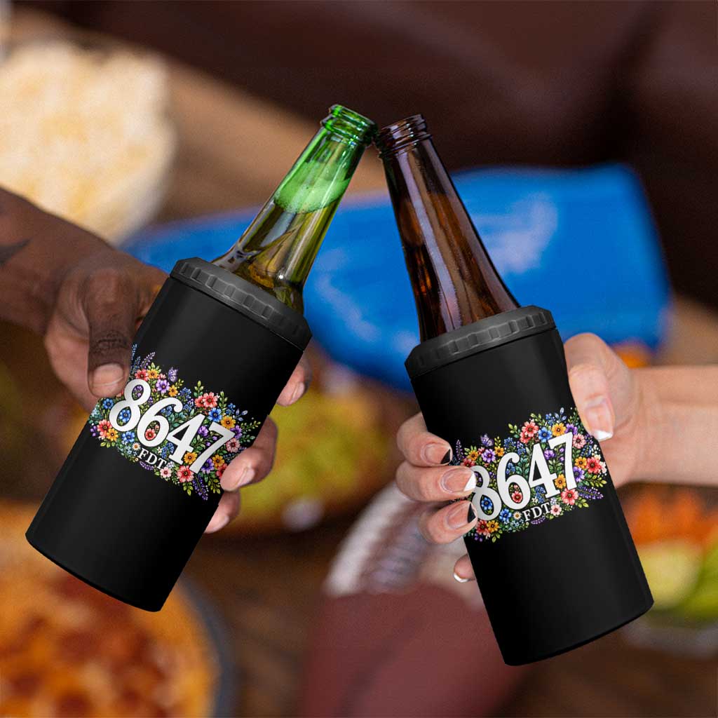 86 47 Floral Boho Style 4 in 1 Can Cooler Tumbler Subtle FDT