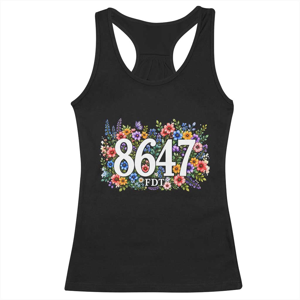 86 47 Floral Boho Style Racerback Tank Top Subtle FDT