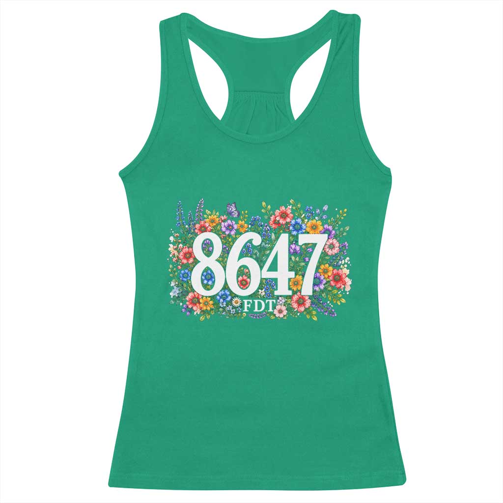 86 47 Floral Boho Style Racerback Tank Top Subtle FDT