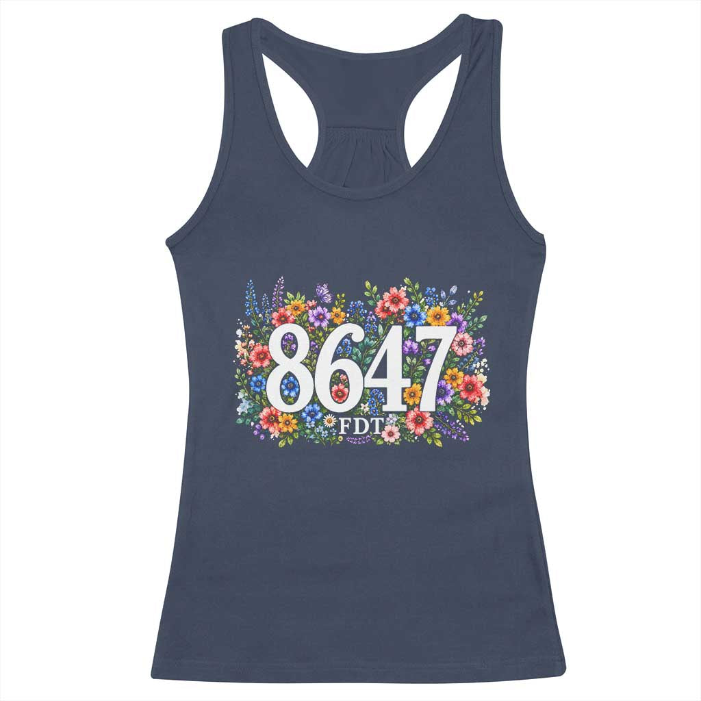 86 47 Floral Boho Style Racerback Tank Top Subtle FDT
