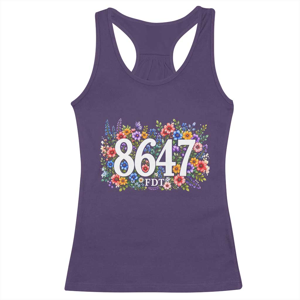 86 47 Floral Boho Style Racerback Tank Top Subtle FDT