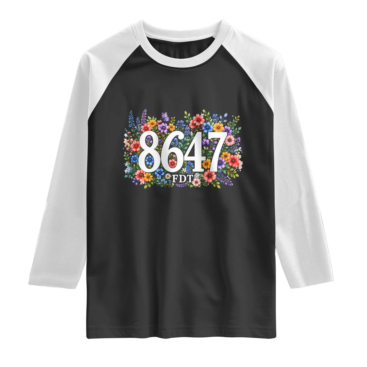 86 47 Floral Boho Style Raglan Shirt Subtle FDT