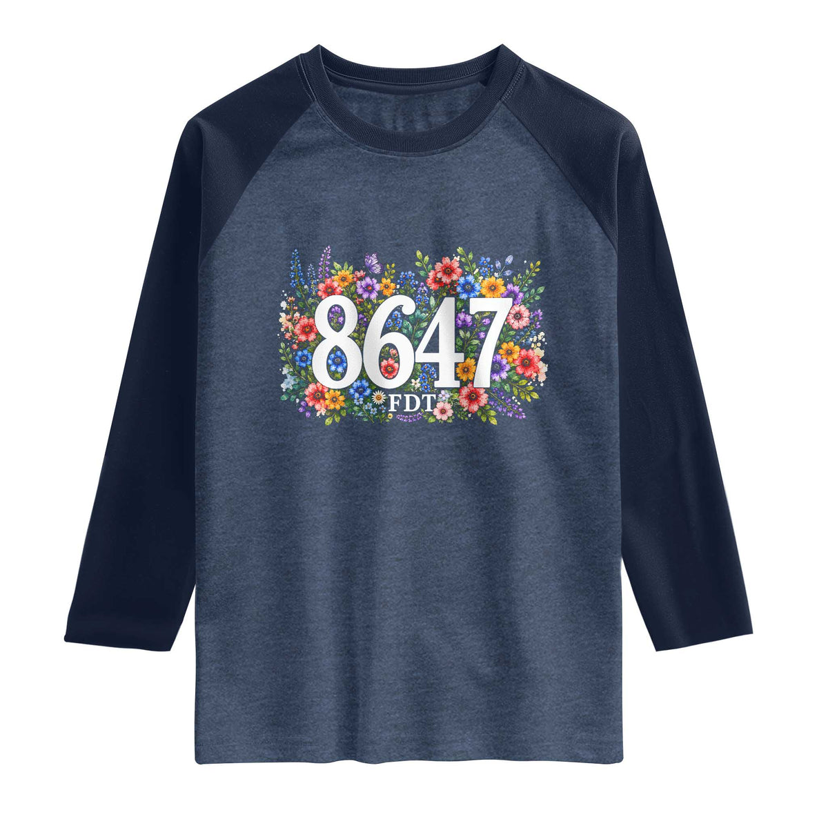 86 47 Floral Boho Style Raglan Shirt Subtle FDT