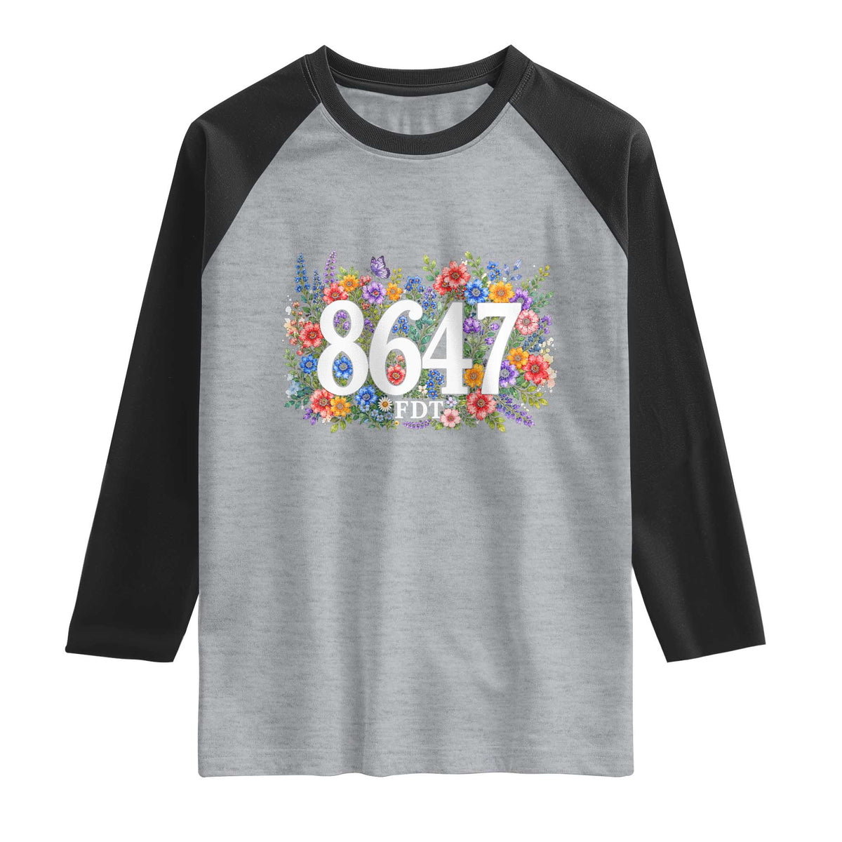 86 47 Floral Boho Style Raglan Shirt Subtle FDT