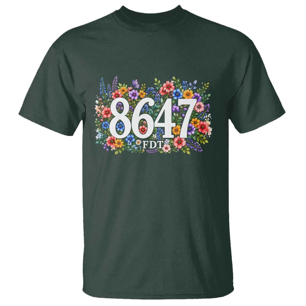 86 47 Floral Boho Style T Shirt Subtle FDT