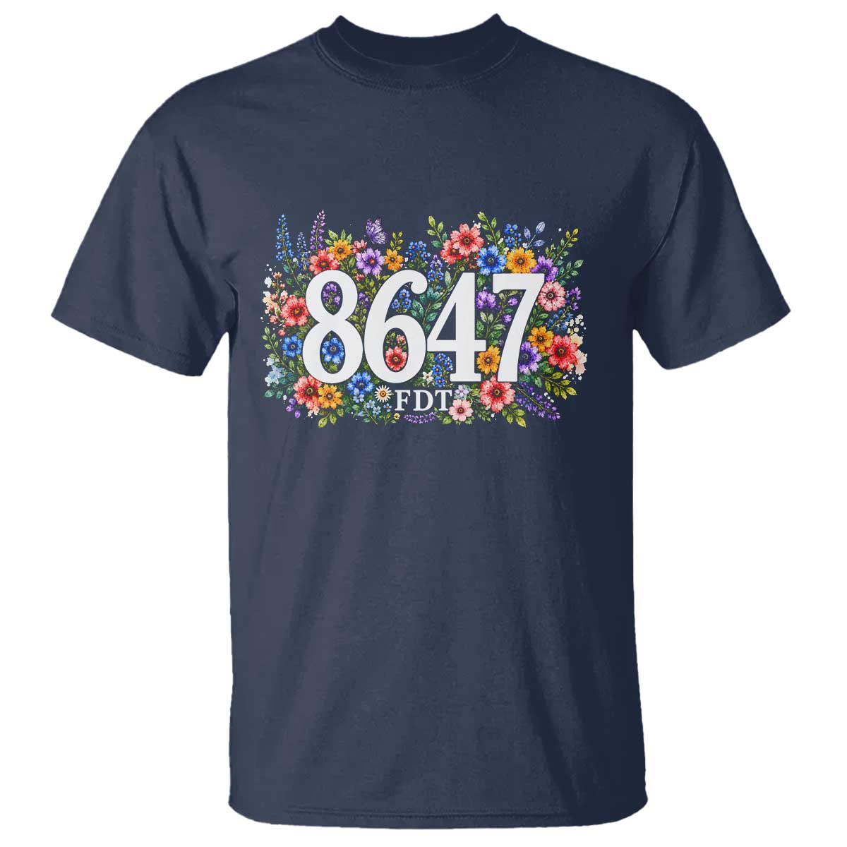 86 47 Floral Boho Style T Shirt Subtle FDT