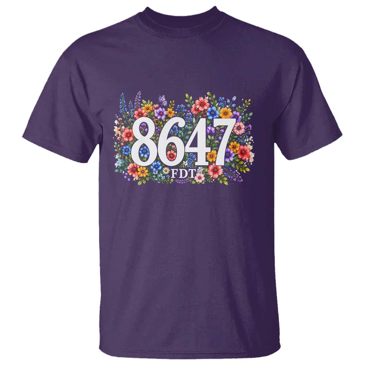 86 47 Floral Boho Style T Shirt Subtle FDT