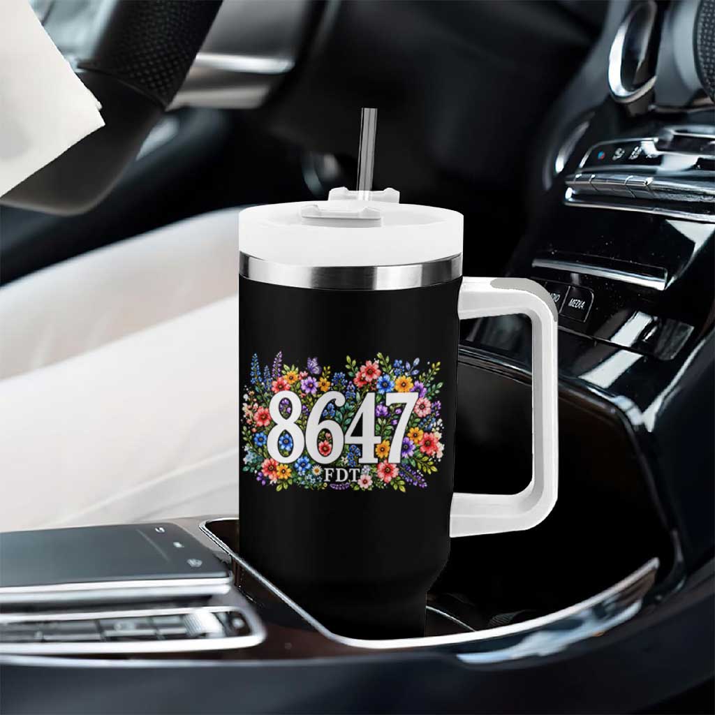 86 47 Floral Boho Style Tumbler With Handle Subtle FDT